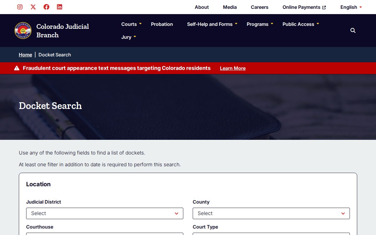 Westminster residents directory Colorado docket search