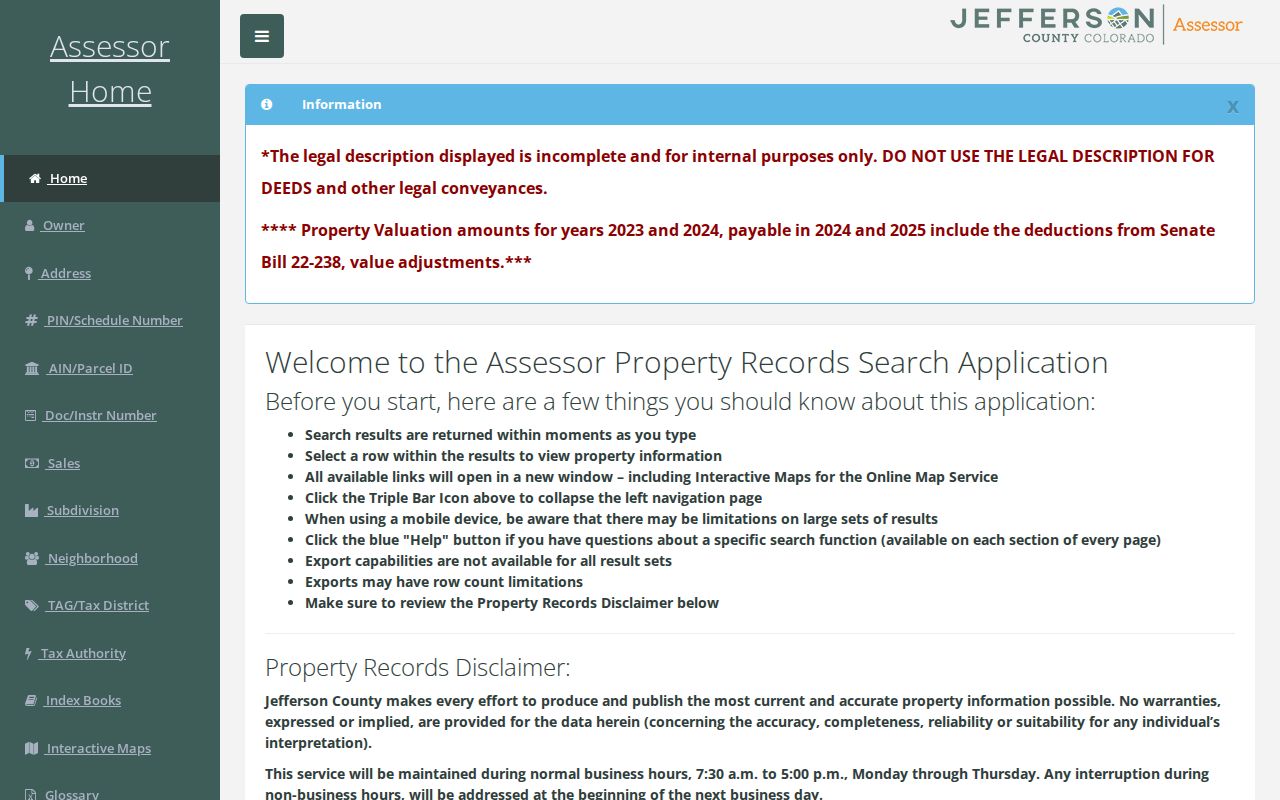 Westminster ZIP code directory Jefferson property search